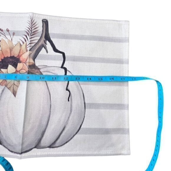 White Pumpkin Table Placemats Set Of 4 NEW FALL Boho Thanksgiving Coastal Farm - Picture 4 of 5
